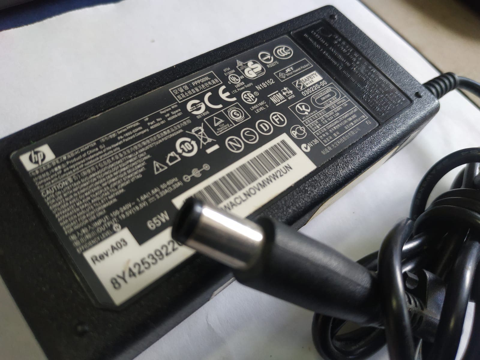 CARREGADOR HP PONTA GROSSA 19.5V 3.33A 65W - HP PONTA GROSSA 19.5V 3.33A 65W - foto 1