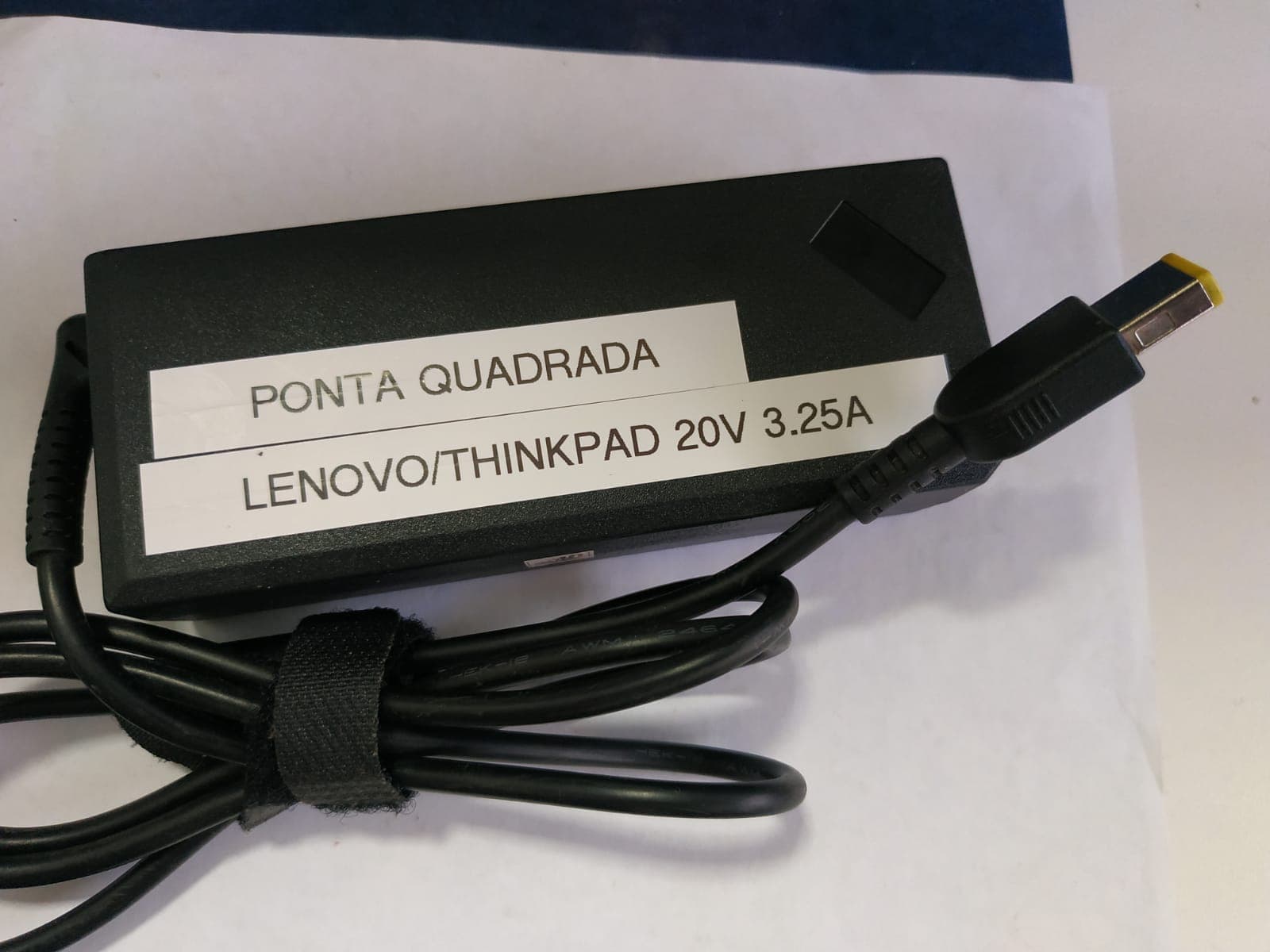 CARREGADOR LENOVO PONTA QUADRADA 20V 3.25A - LENOVO PONTA QUADRADA 20V 3.25A - foto 1
